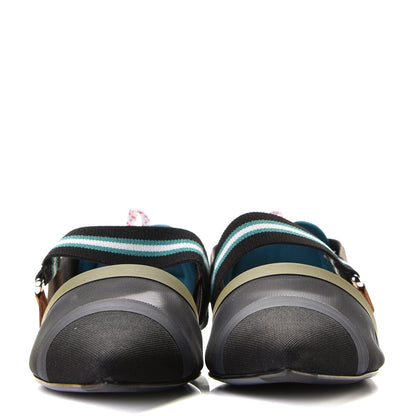 Fendi Technical Mesh Colibri Slingback Ballerina Flats 39 Green Multicolor 9 of 15