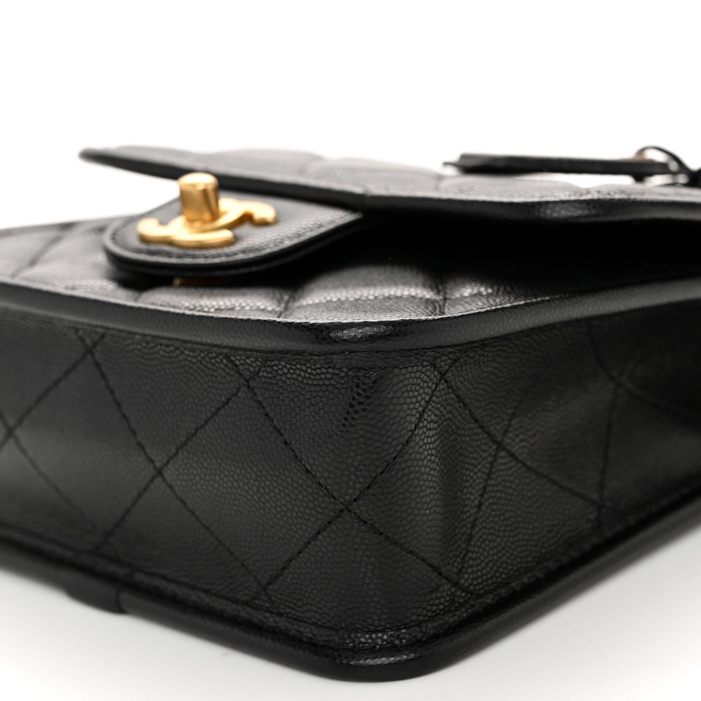 Caviar School Memory Mini Top Handle Flap Black
