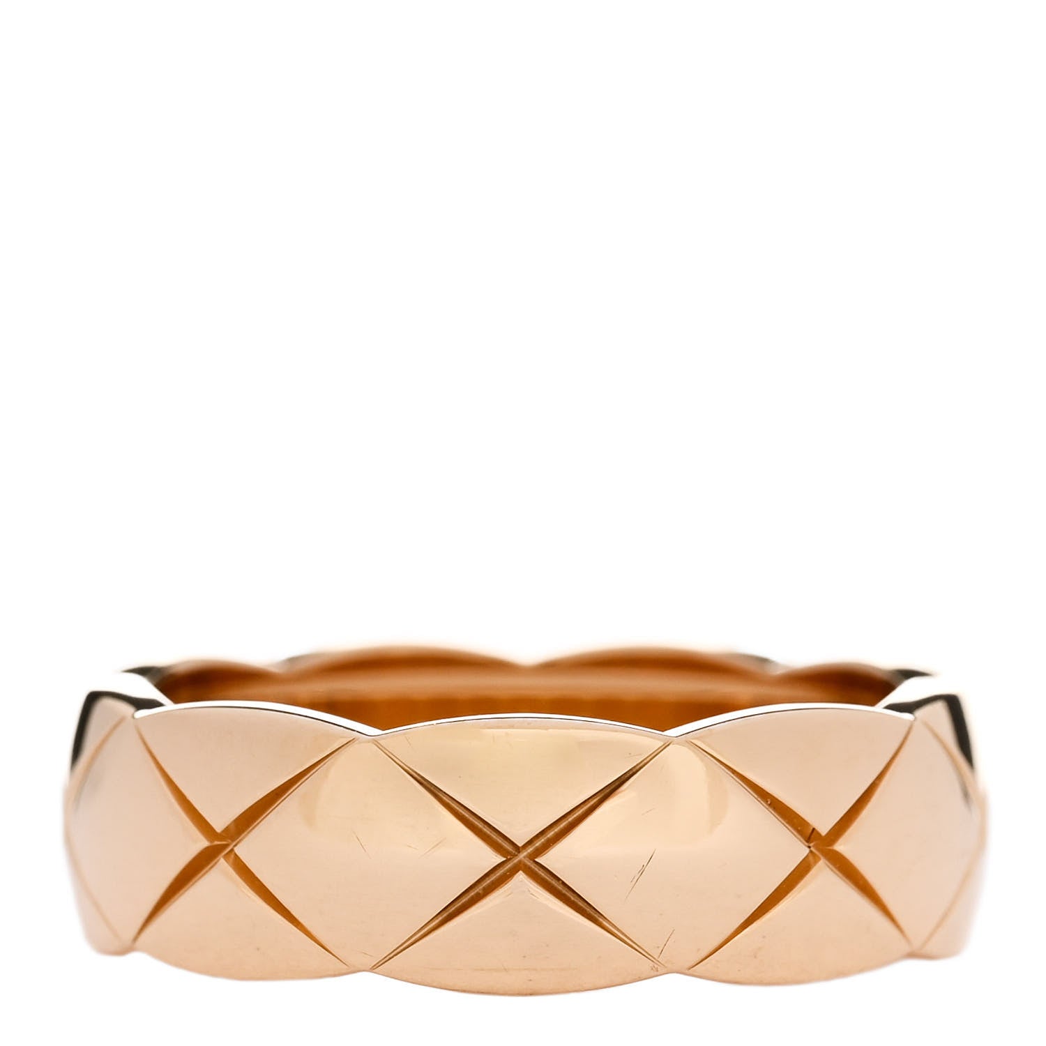 Chanel 18K Yellow Gold Small Coco Crush Ring 58 8.25 1 of 6