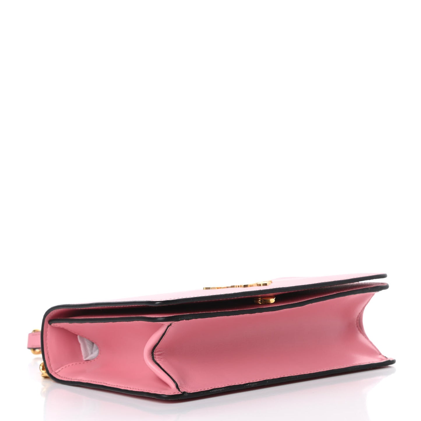 Saffiano Soft Calfskin Chain Crossbody Bag Petalo
