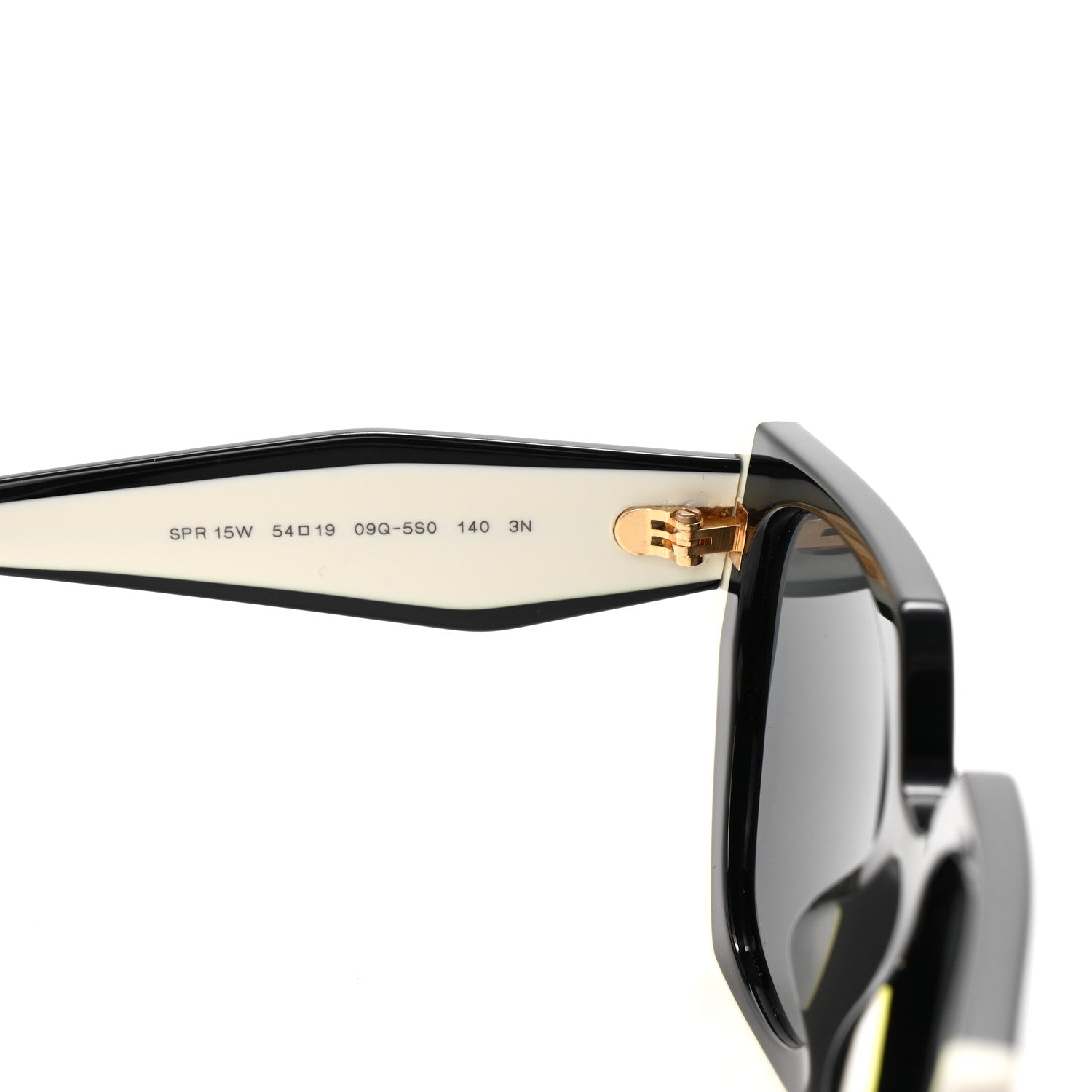Prada Acetate Sunglasses SPR 15W Black White 6 of 8