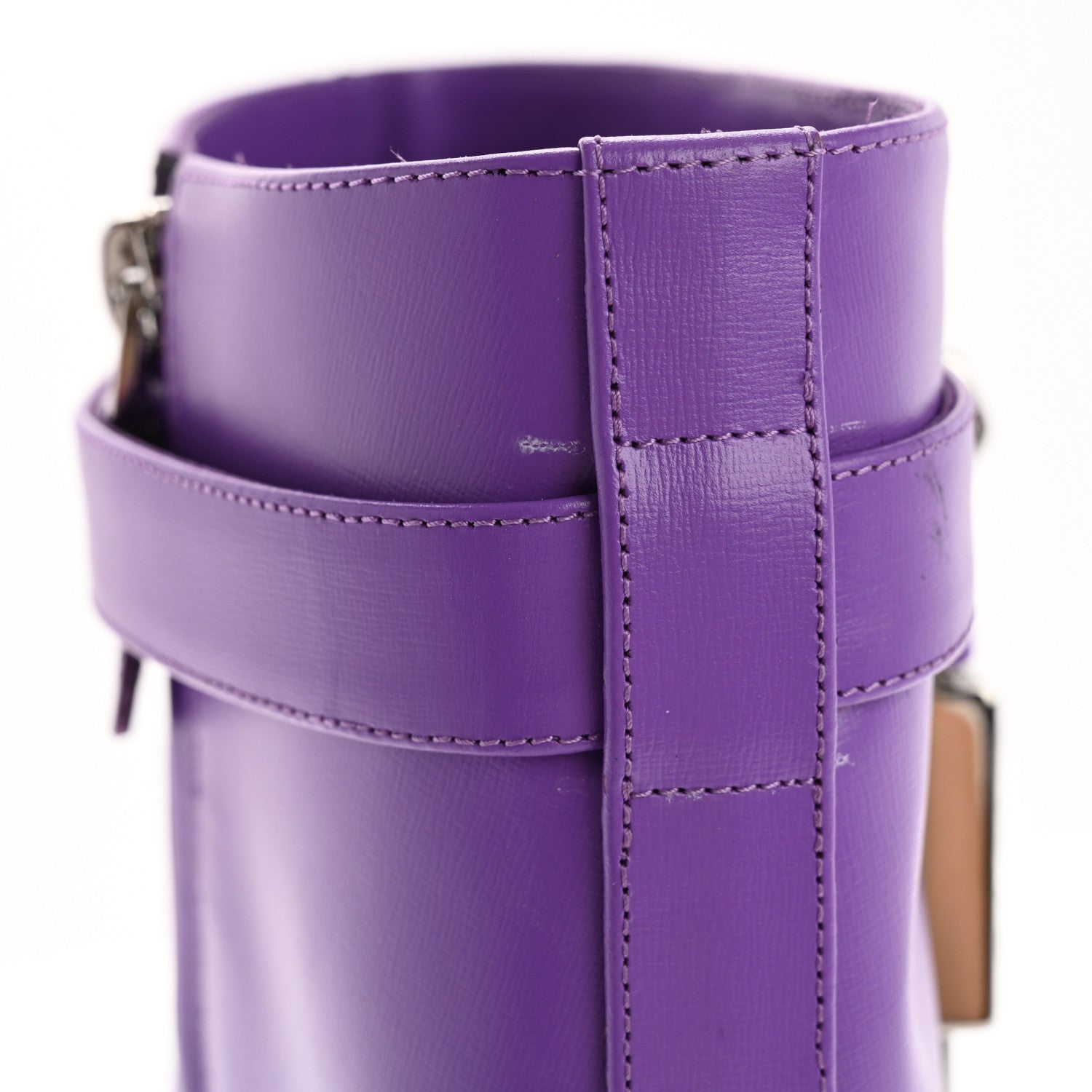 Givenchy Calfskin Shark Lock Ankle Boots 39 Ultraviolet 9 of 10