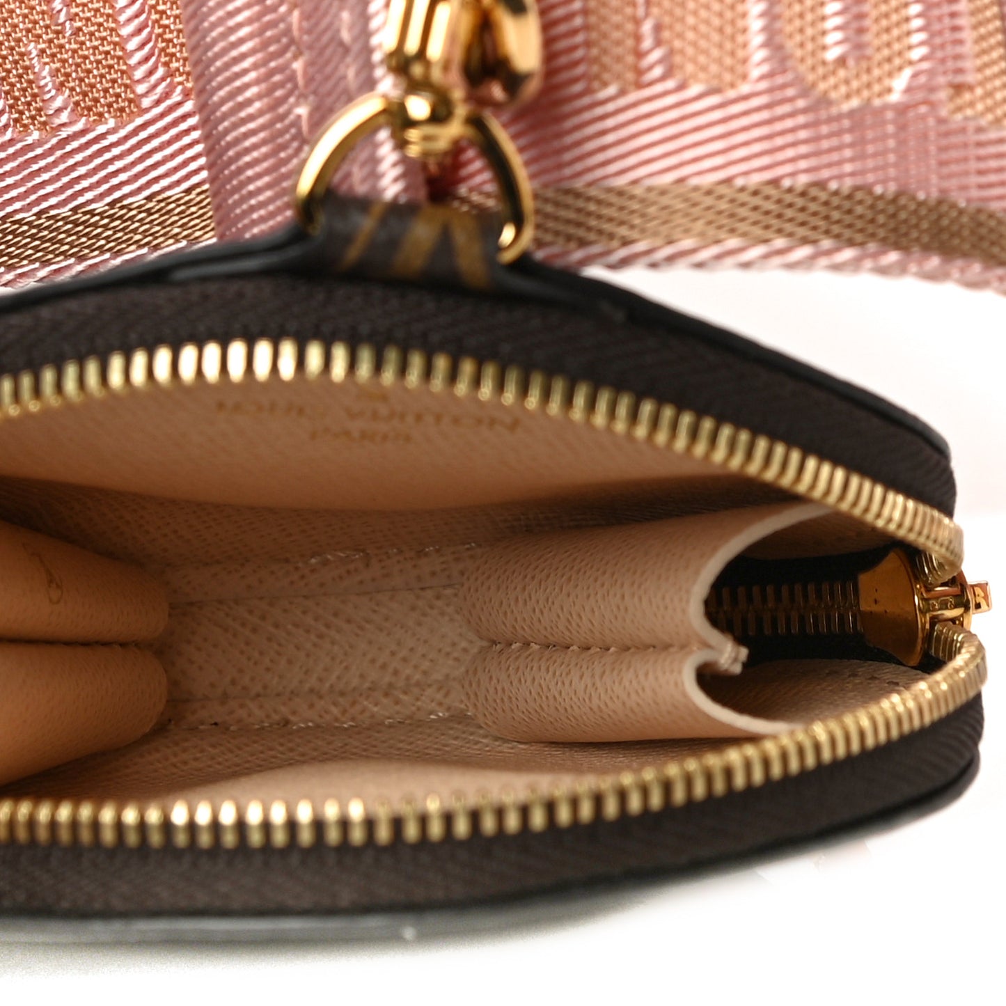 Monogram Multi Pochette Accessories Bandouliere Shoulder Strap Rose Clair