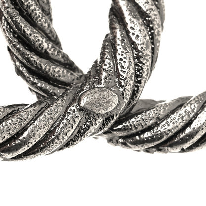 Chanel Ruthenium Twisted CC Brooch Silver 3 of 3