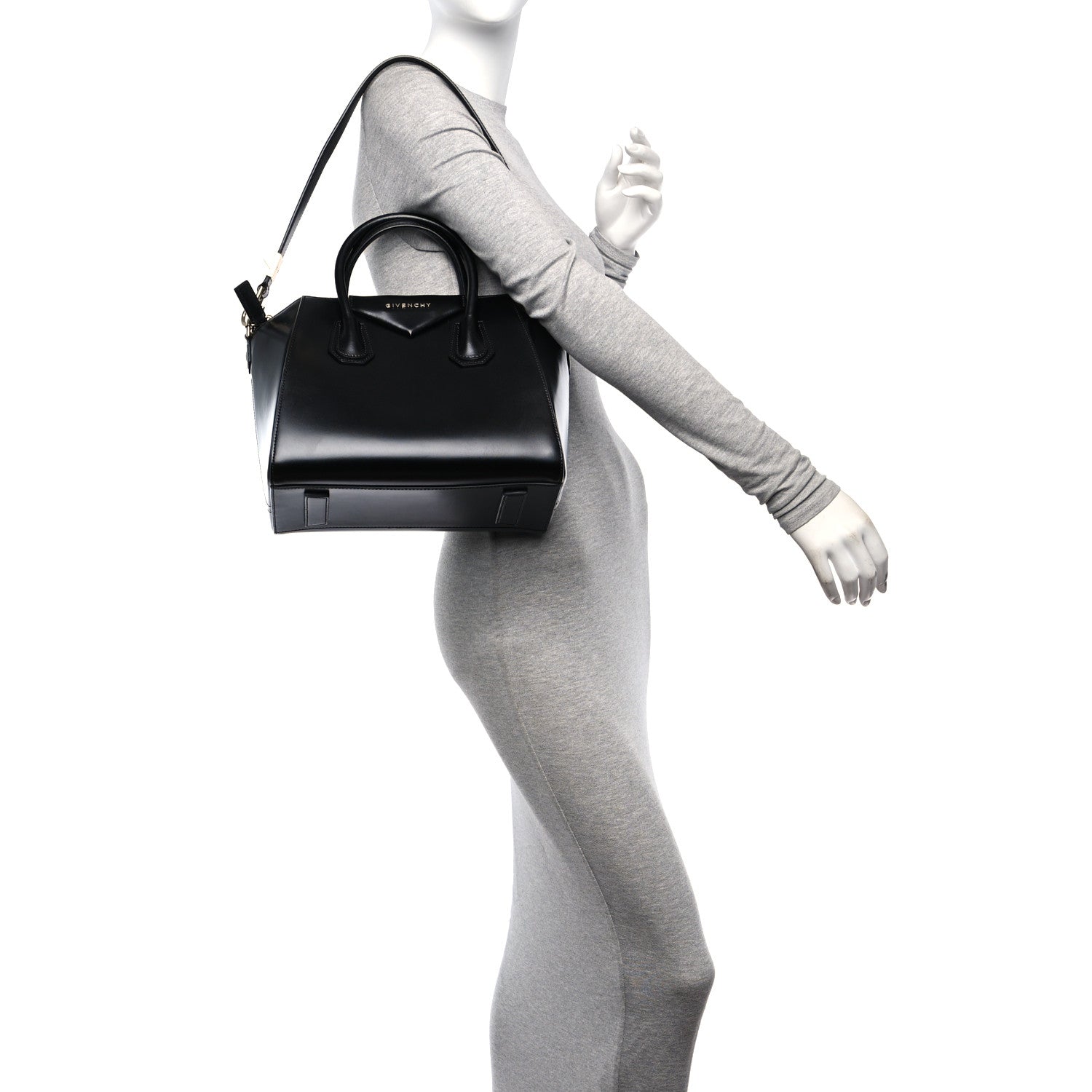 Givenchy Shiny Lord Calfskin Small Antigona Black 2 of 9