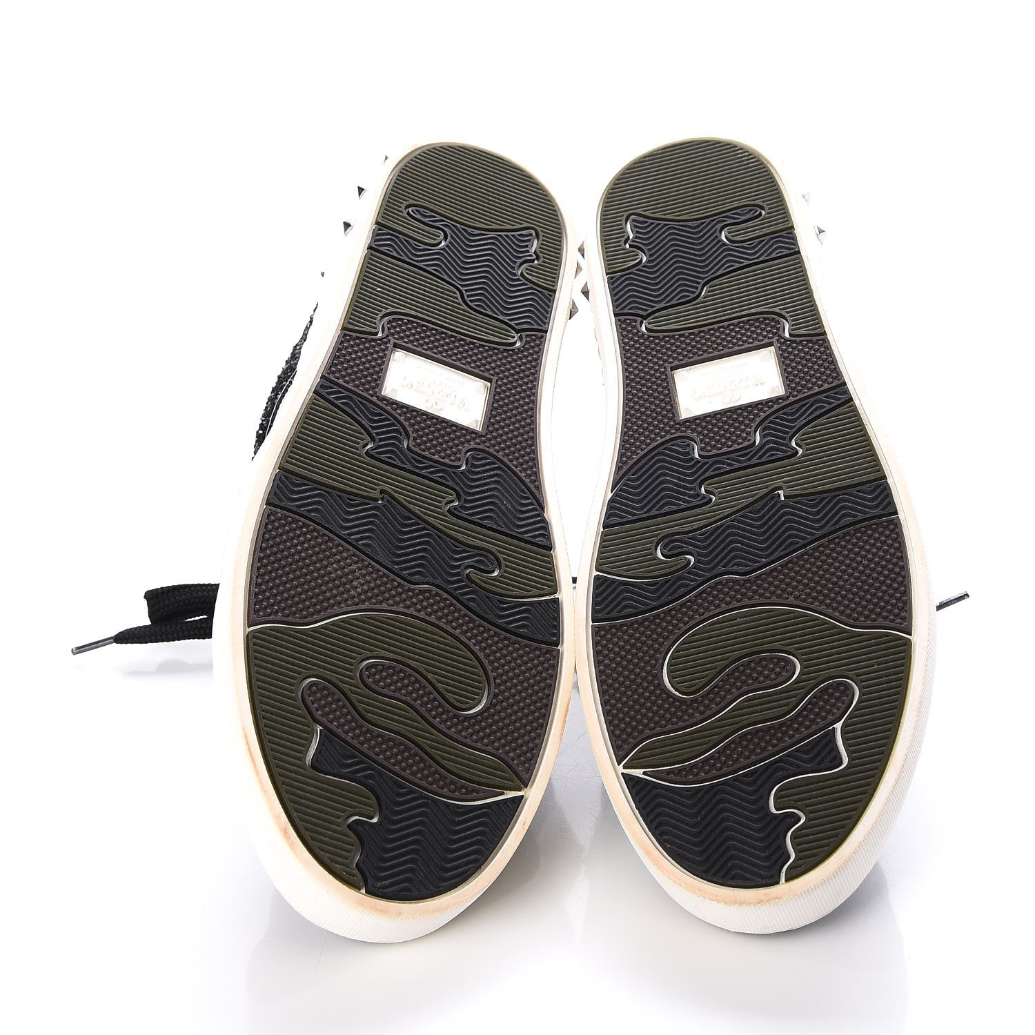 Valentino Garavani Calfskin Glitter Flycrew Sneakers 36 Black 5 of 11