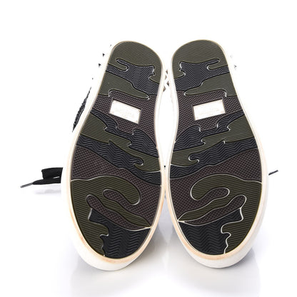 Valentino Garavani Calfskin Glitter Flycrew Sneakers 36 Black 5 of 11