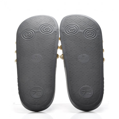 Gucci GG Supreme Monogram Slide Pearls Sandals 39 Beige 5 of 7