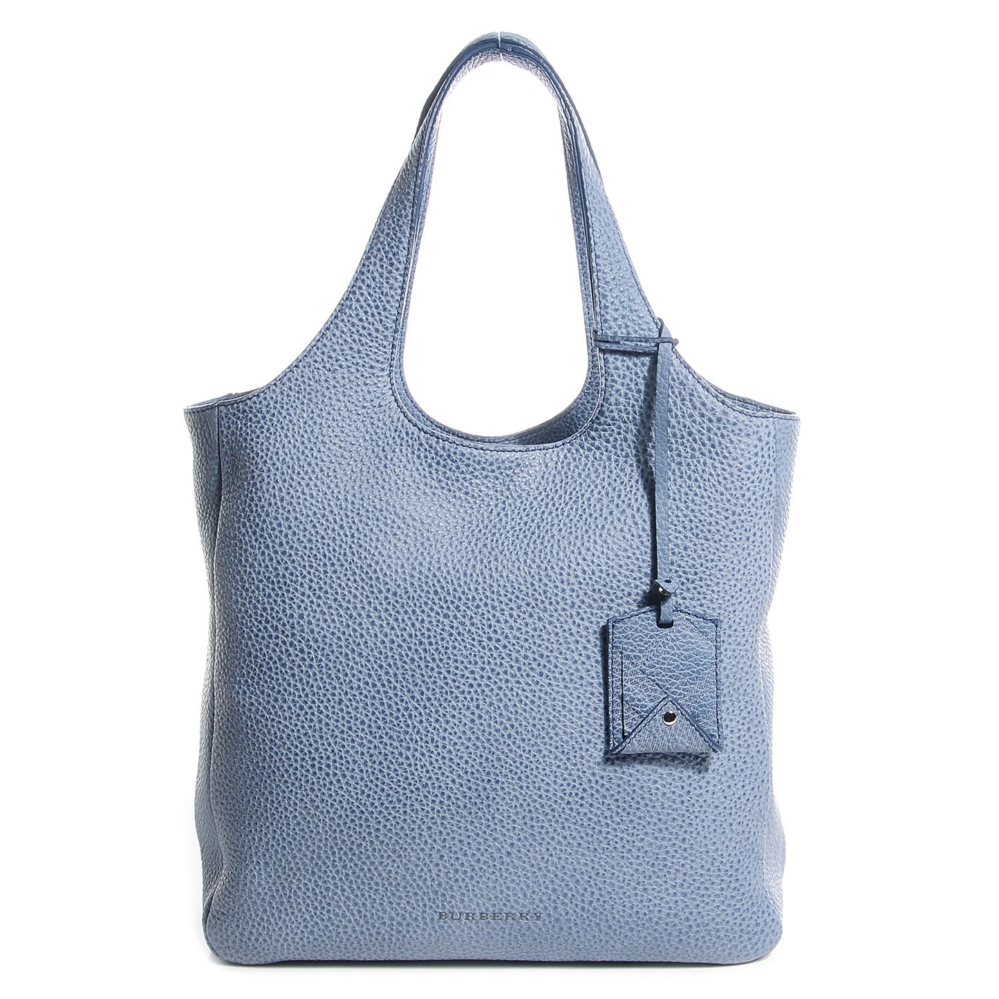 Grainy Leather Medium Shopper Steel Blue