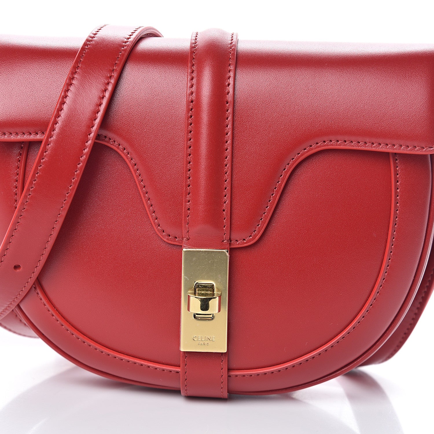 Celine Satinated Calfskin Besace Small 16 Red 6 of 8