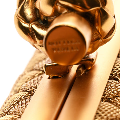 Bottega Veneta Intreccio Oro Bruciato Knot Clutch 7 of 7