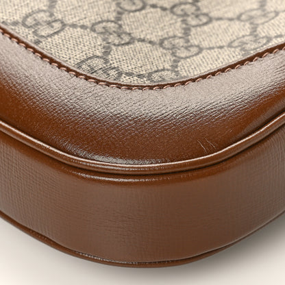 Gucci GG Supreme Monogram Azalea Calfskin Web Small Jackie 1961 Hobo Beige Ebony Brown Sugar 9 of 10