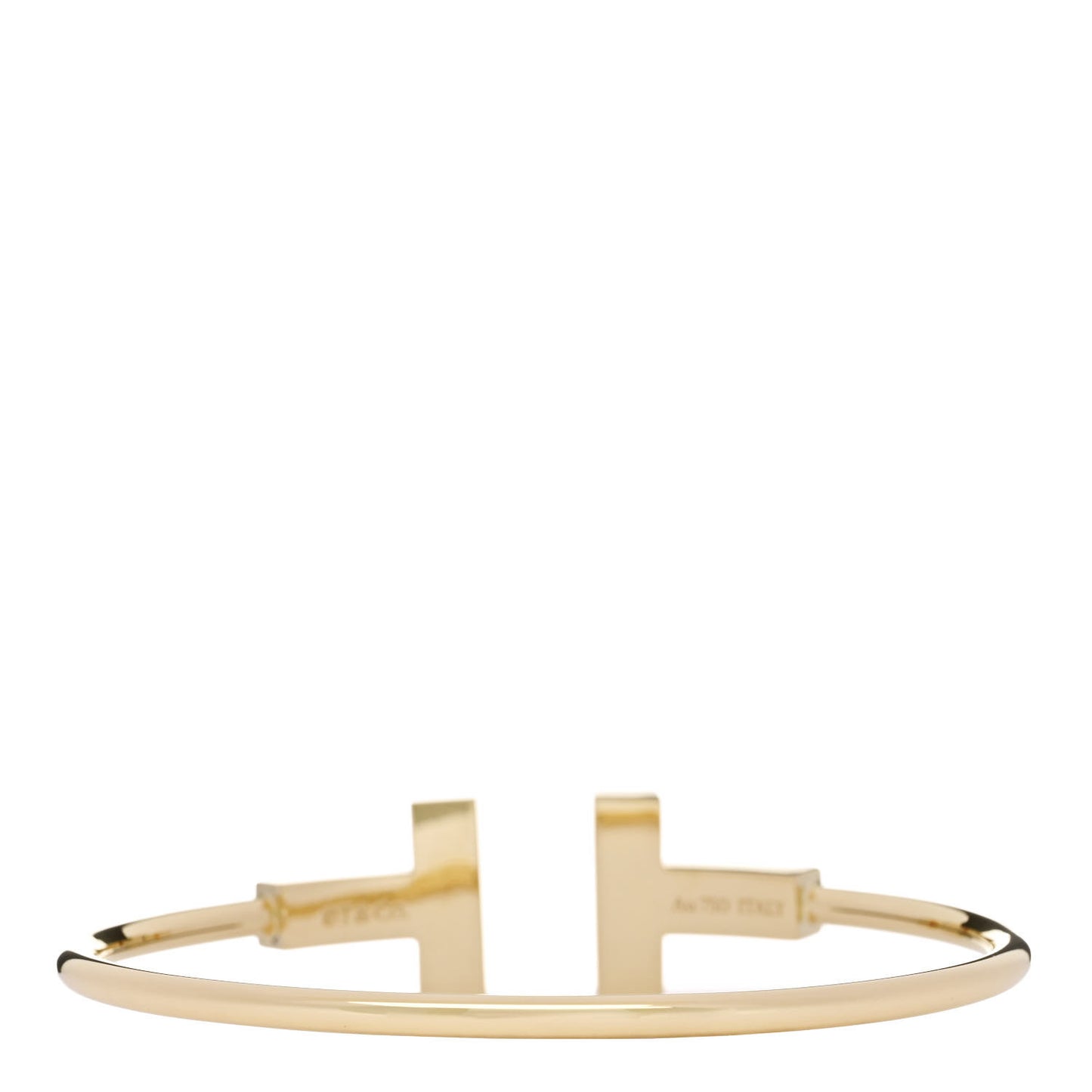 18K Yellow Gold T Wide Wire Bracelet