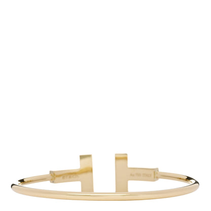 Tiffany 18K Yellow Gold T Wide Wire Bracelet 2 of 4