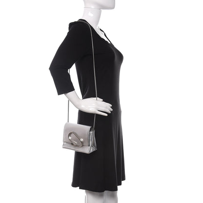3.1 Phillip Lim 3.1 Metallic Calfskin Alix Soft Flap Clutch Silver 2 of 10