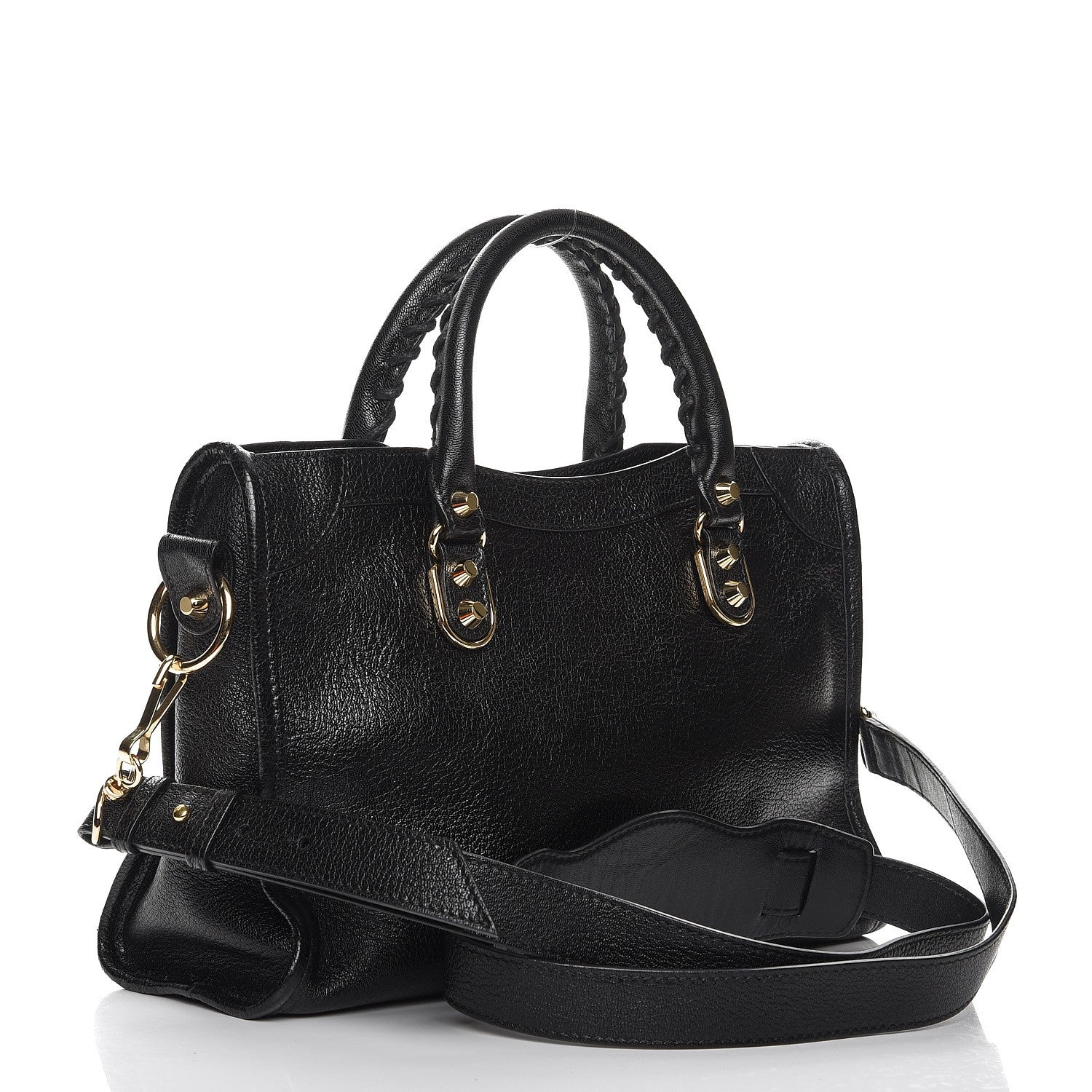 Balenciaga Chevre Gold Metallic Edge Hardware S City Black 4 of 8