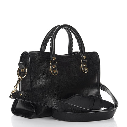 Balenciaga Chevre Gold Metallic Edge Hardware S City Black 4 of 8