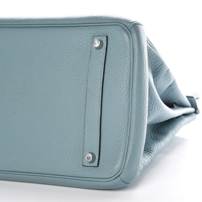 Hermes Taurillon Clemence Birkin 35 Ciel 7 of 9