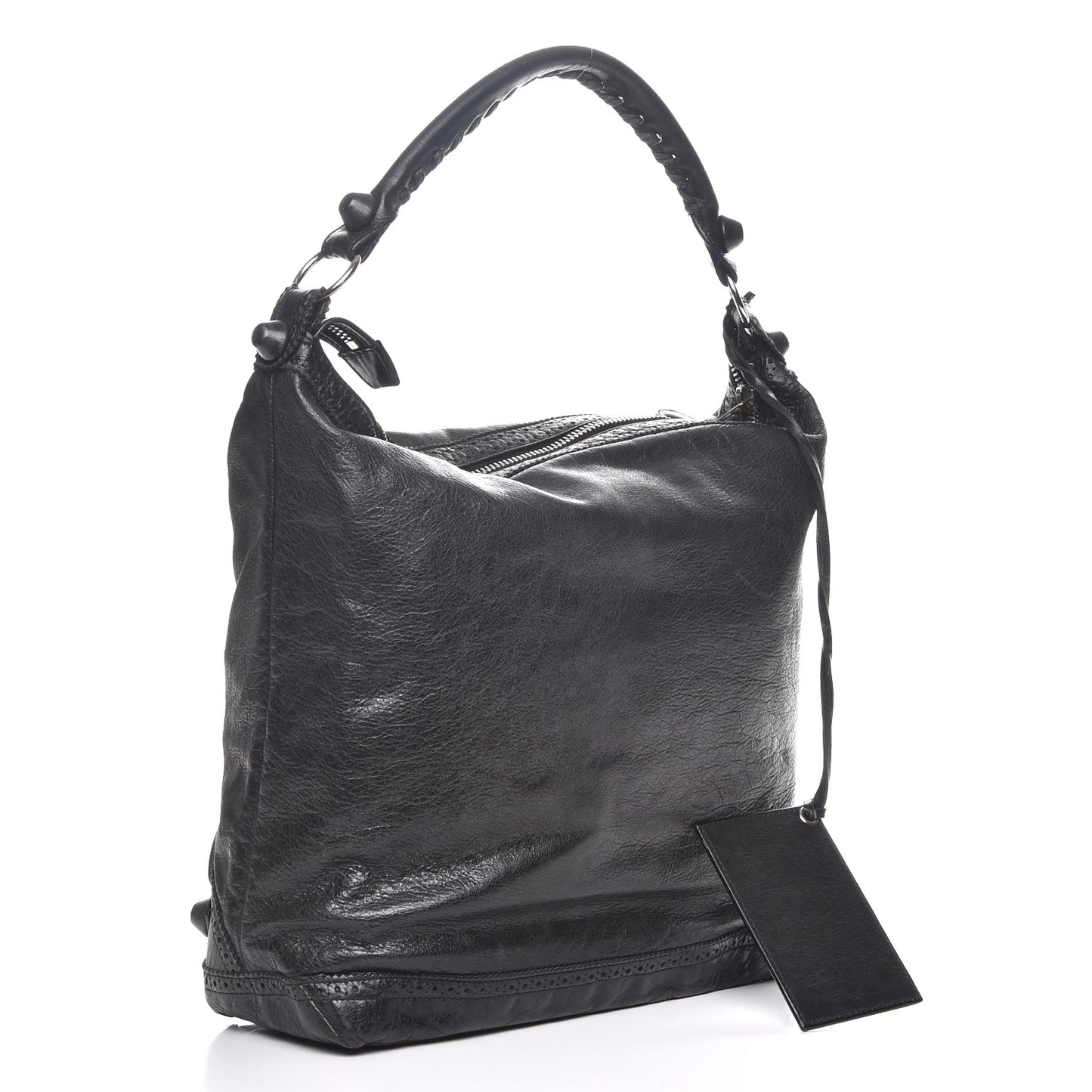 Agneau Giant Brogues Hardware Day Hobo Black