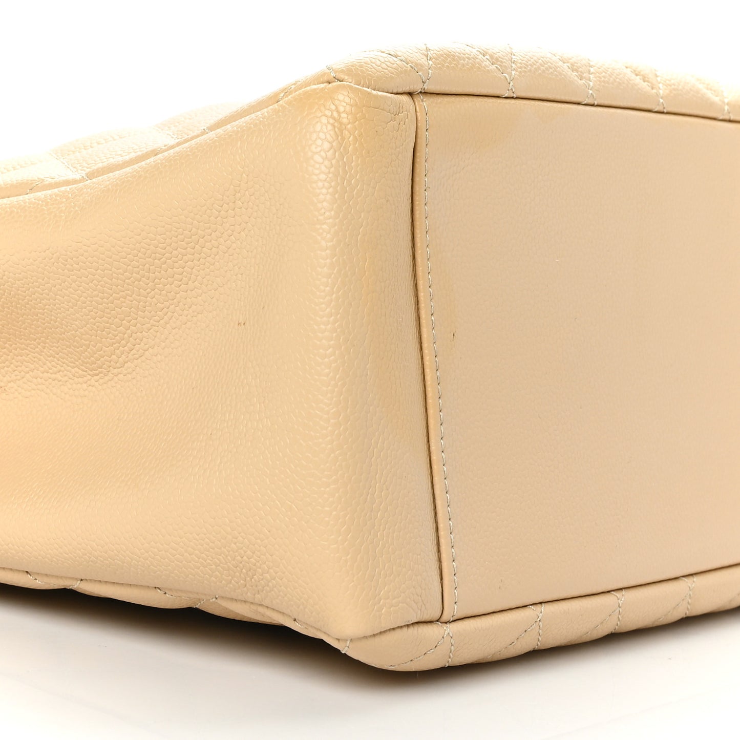 Caviar Quilted Grand Shopping Tote GST Beige