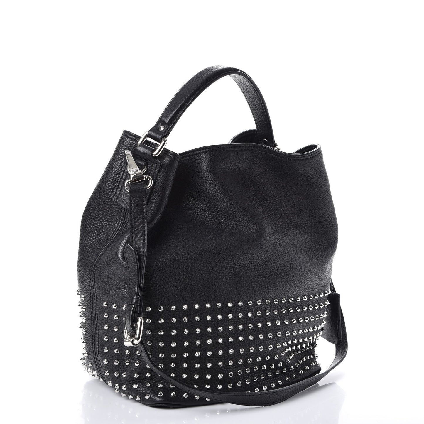Calfskin Studded Medium Susanna Hobo Black