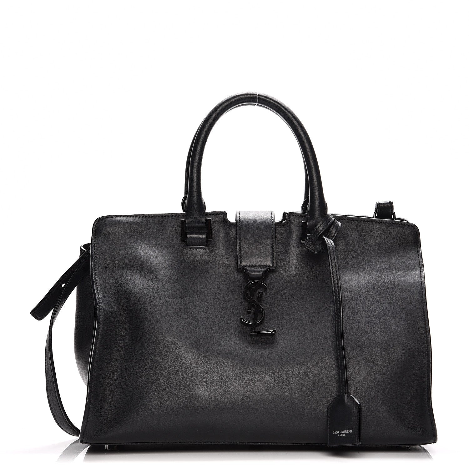 Saint Laurent Smooth Calfskin Small Monogram Cabas Black 4 of 18