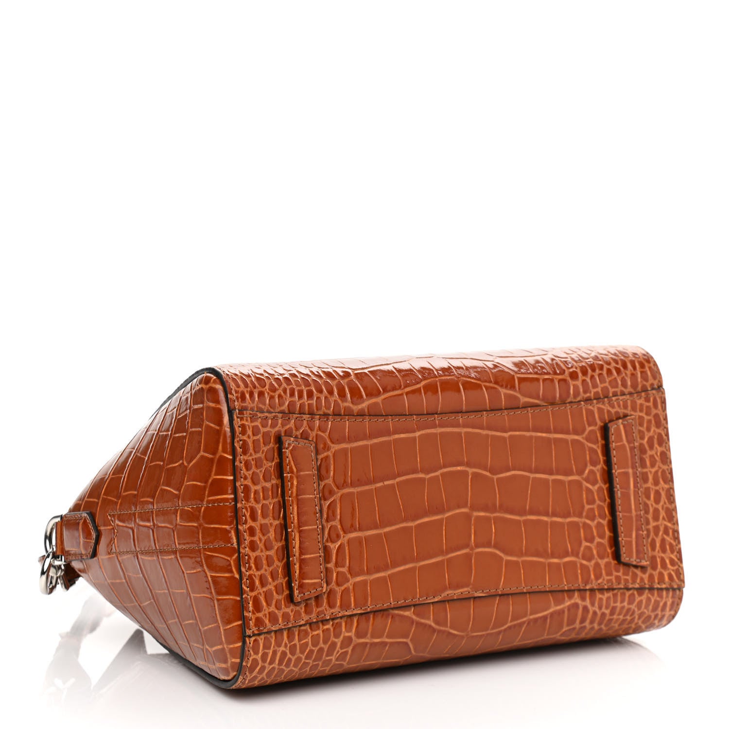 Givenchy Calfskin Crocodile Embossed Mini Antigona Chestnut 4 of 10