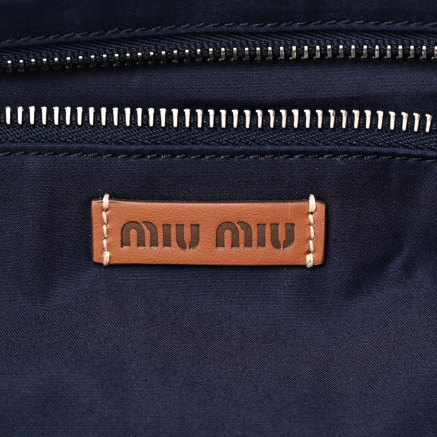 Miu Miu Fabric Crochet Striped Tote Bag Blue Red White 6 of 9