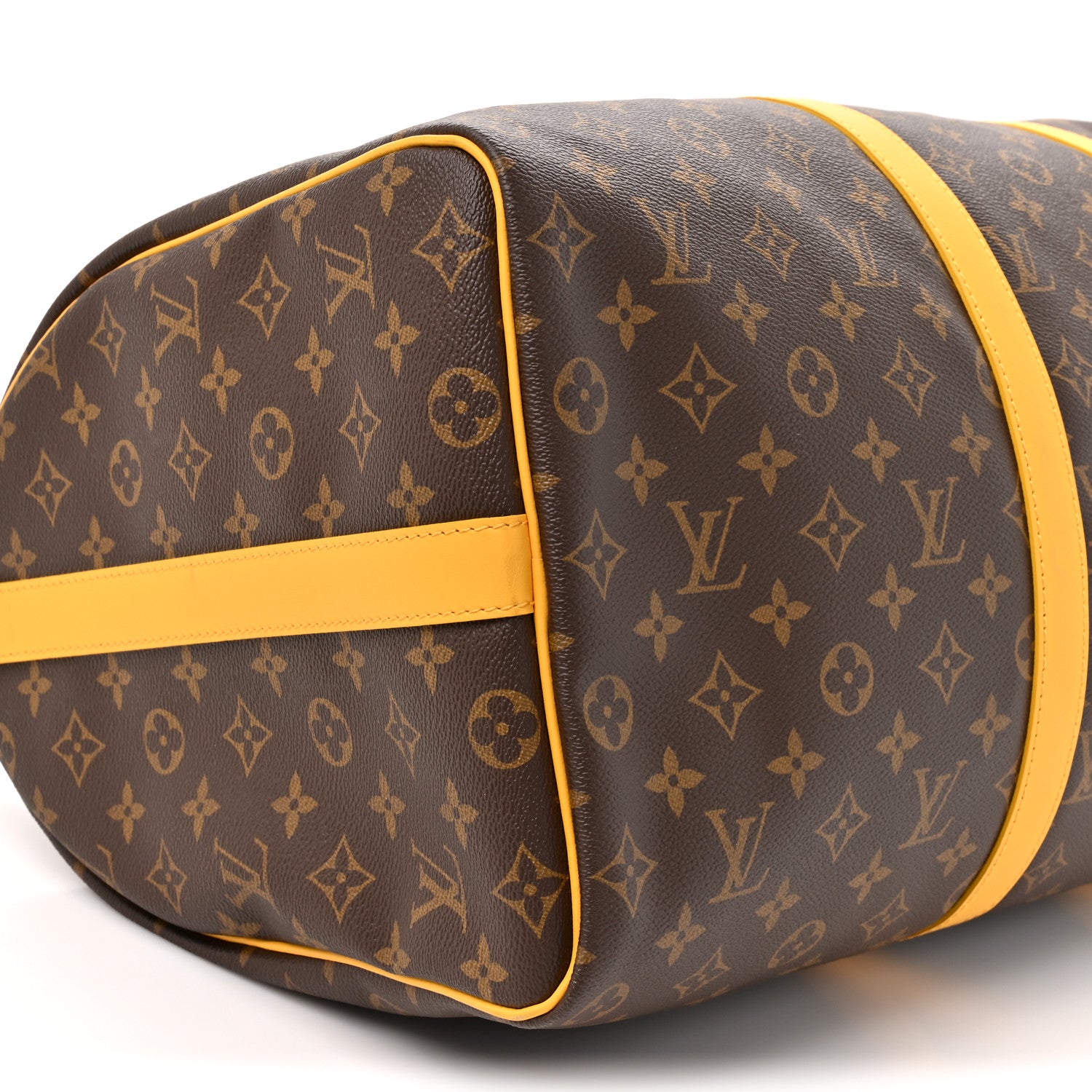 Louis Vuitton Monogram Macassar Keepall Bandouliere 50 Safran Yellow 9 of 12