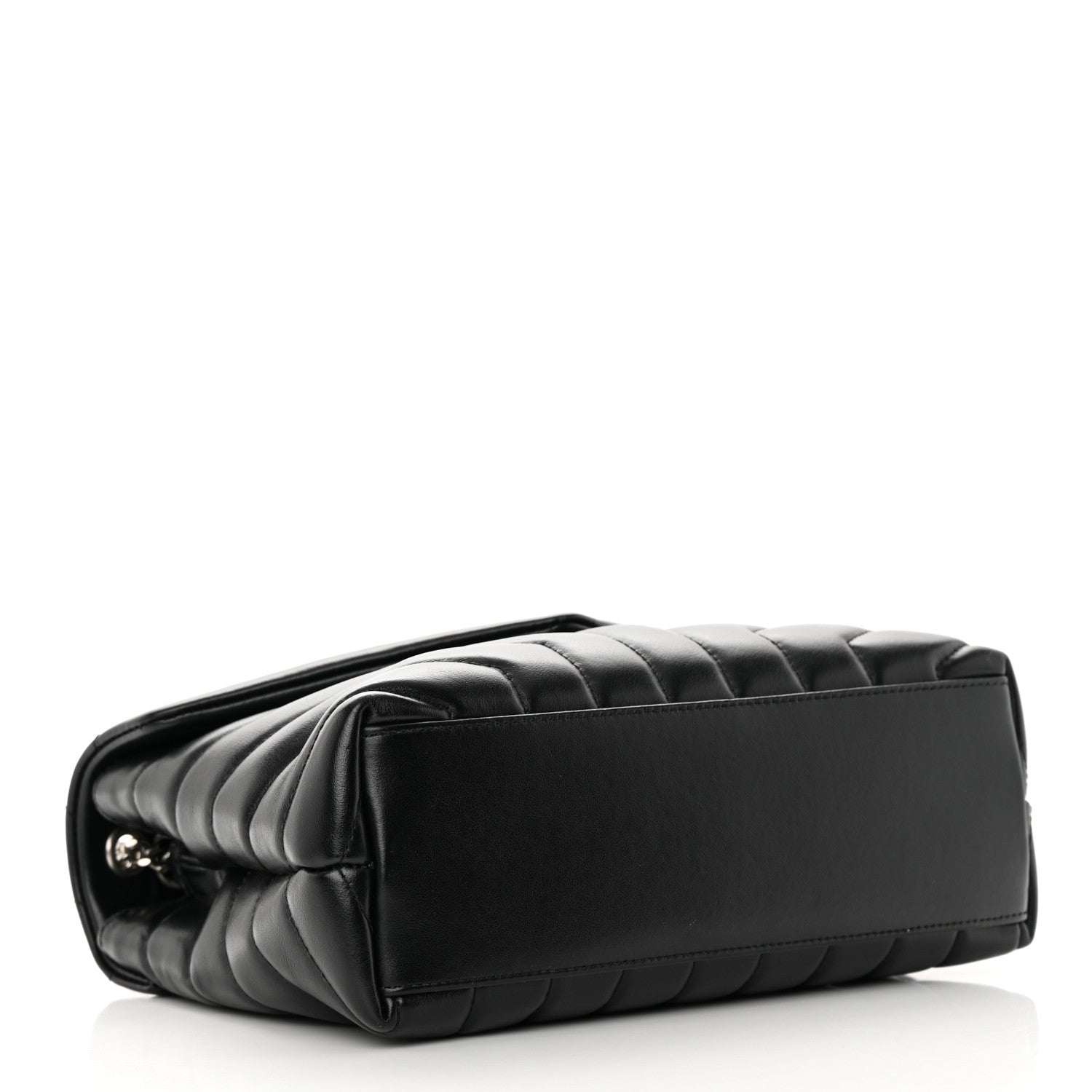 Saint Laurent Calfskin Y Quilted Monogram Small Loulou Chain Satchel Black 7 of 13