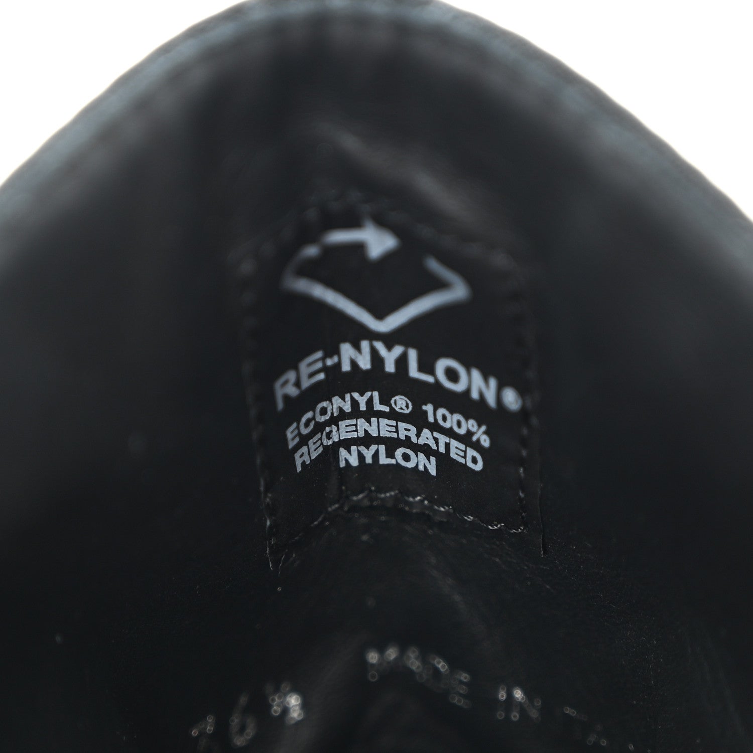 Prada Spazzolato Re-Nylon Metal Triangle Logo Buckled 50mm Biker Boots 36.5 Black 7 of 9