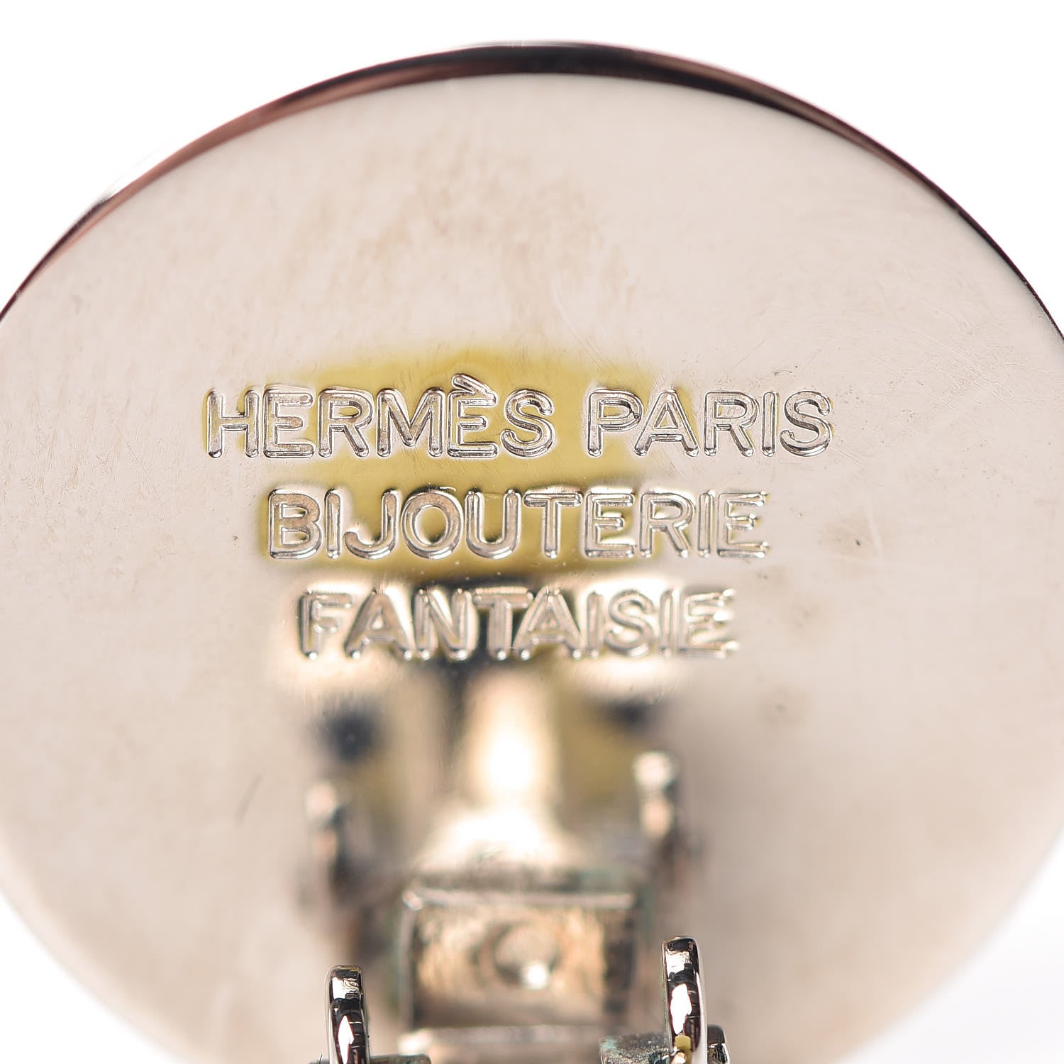 Hermes Palladium Clou De Selle Clip On Earrings 4 of 4