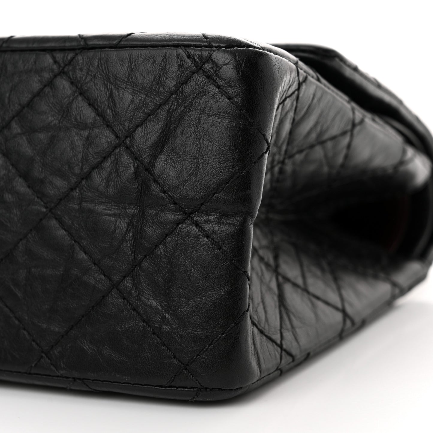 Aged Calfskin Quilted 2.55 Reissue 226 Flap Black