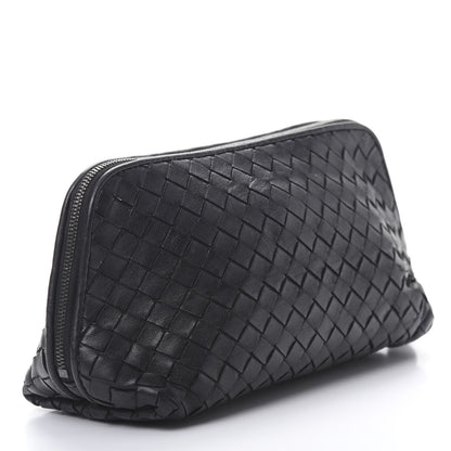 Bottega Veneta Nappa Intrecciato Cosmetic Case Black 3 of 12