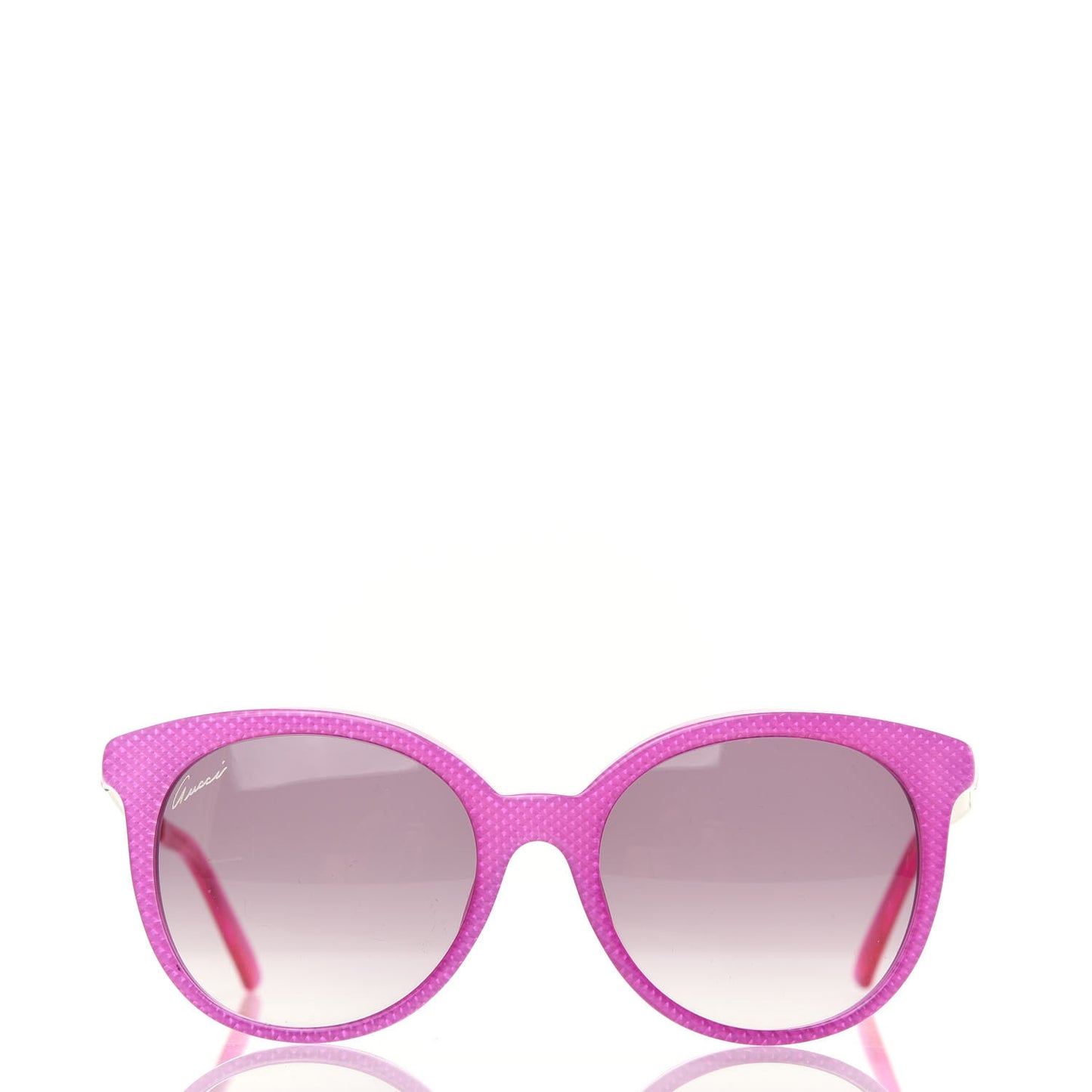 Acetate Embossed Round Sunglasses GG3674/S Fuchsia