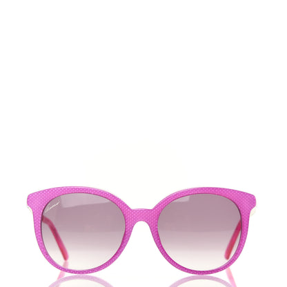 Gucci Acetate Embossed Round Sunglasses GG3674/S Fuchsia 2 of 8