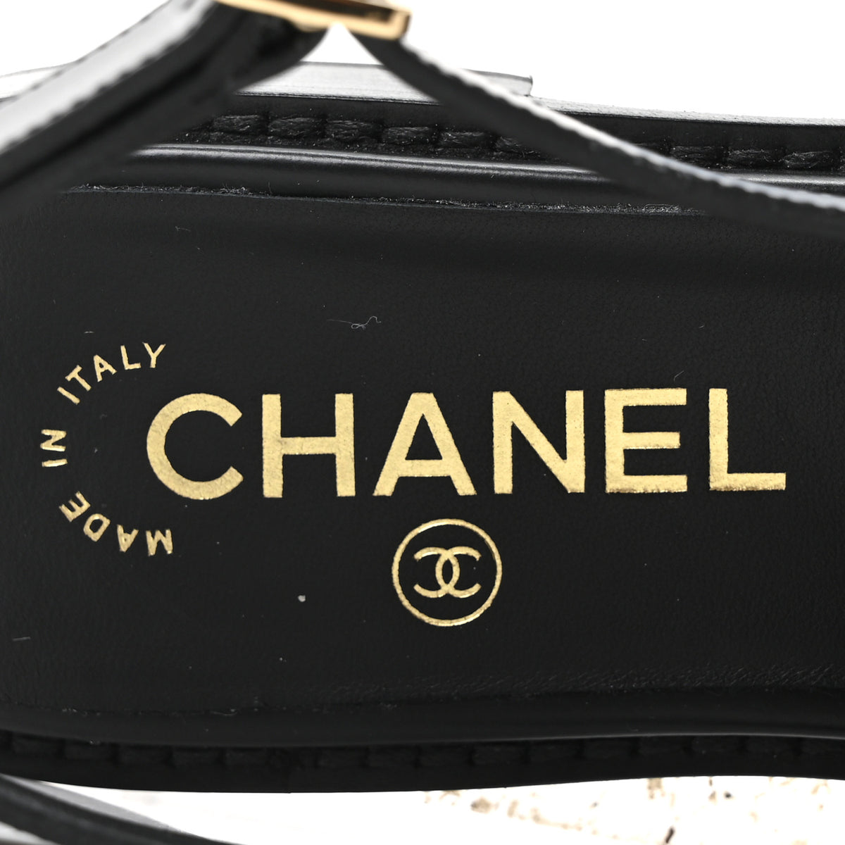 Chanel Calfskin Crystal Slingback Loafers 37.5 Black 8 of 10