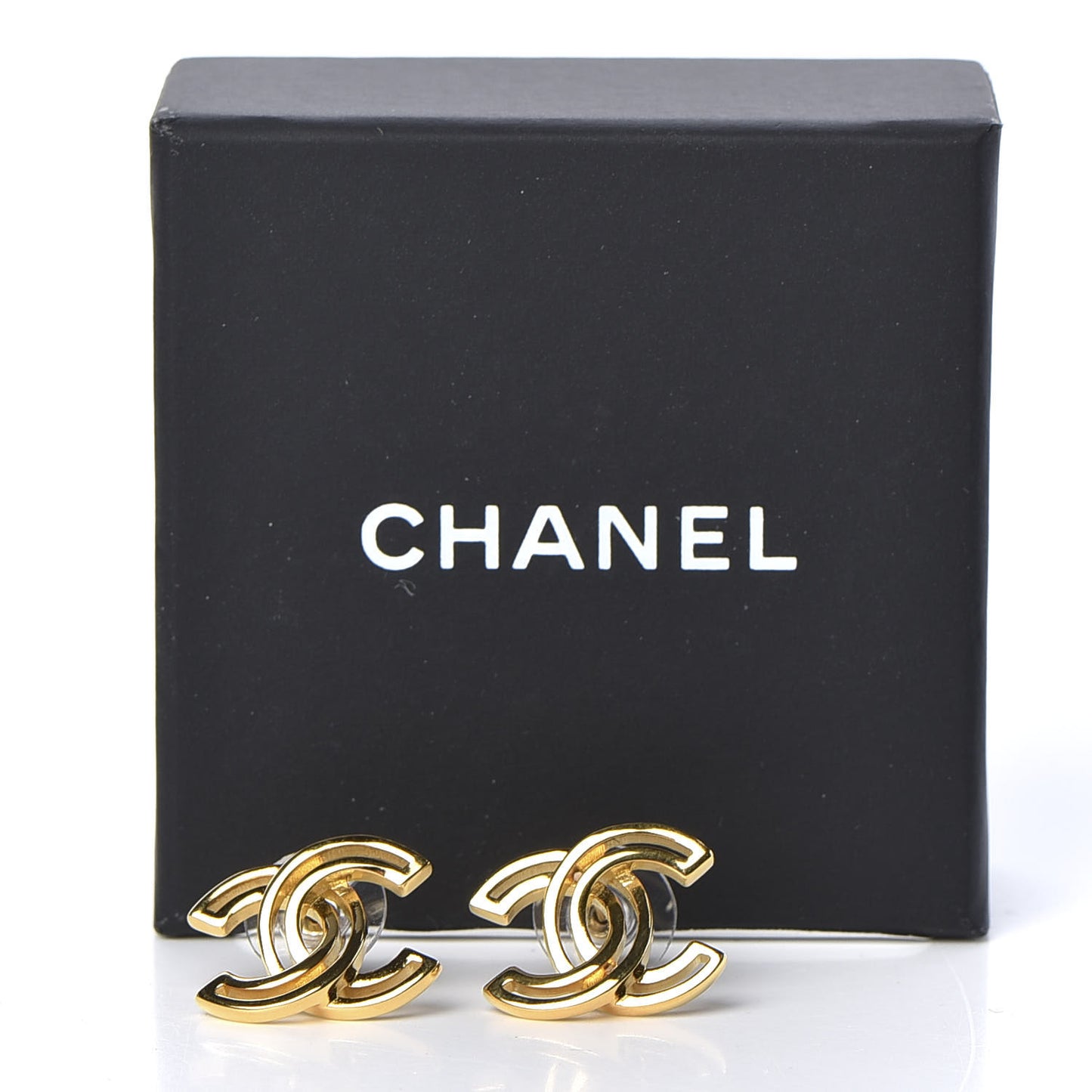 Metal Obazine CC Earrings Gold
