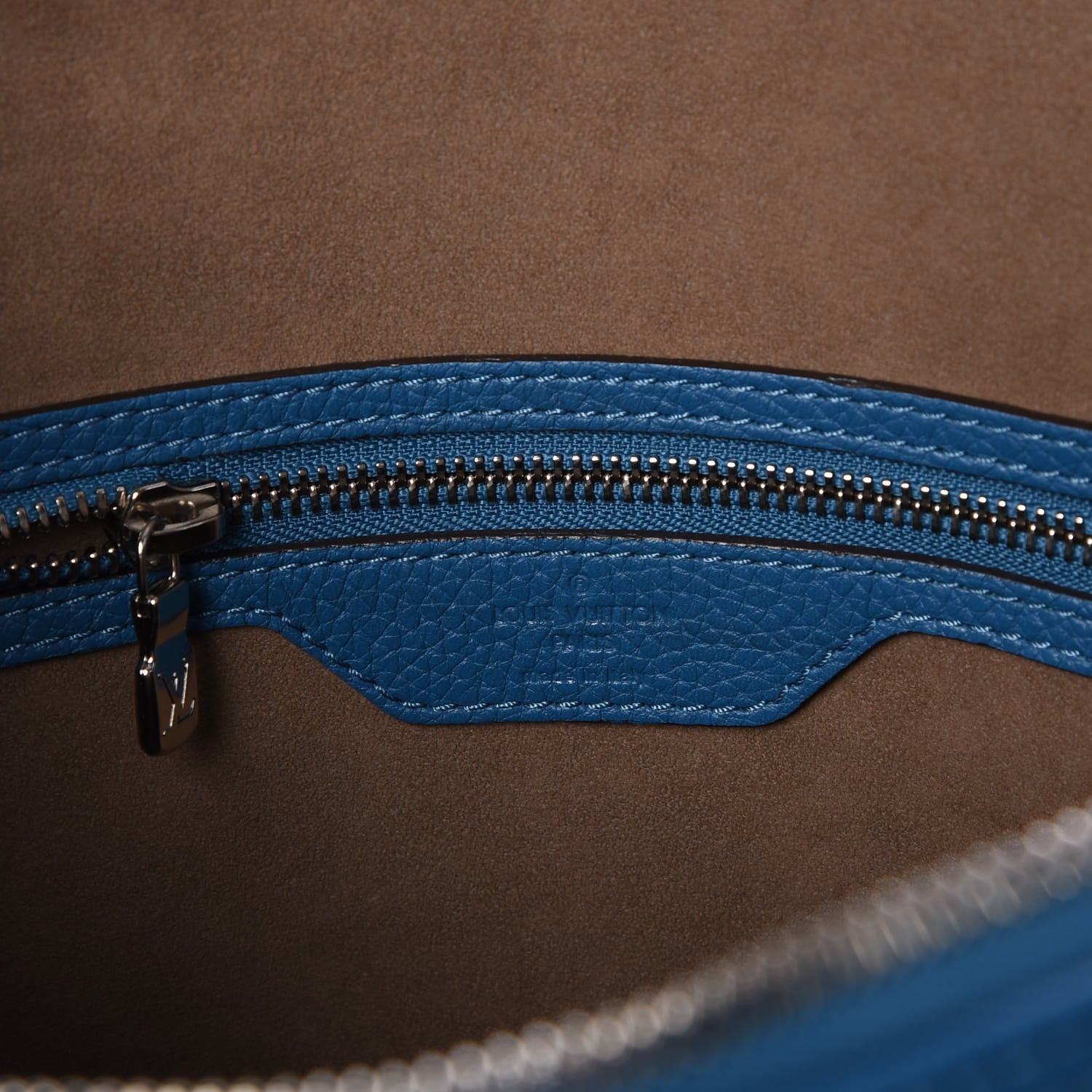 Louis Vuitton Taurillon Keepall Bandouliere 45 Bleu Canard 7 of 14