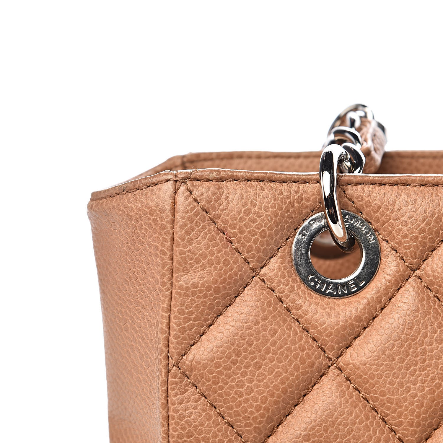 Chanel Caviar Quilted Petit Shopping Tote PST Dark Beige 16 of 19