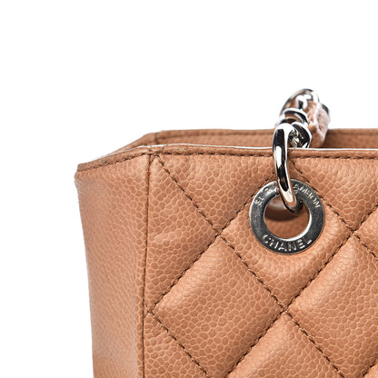 Chanel Caviar Quilted Petit Shopping Tote PST Dark Beige 16 of 19