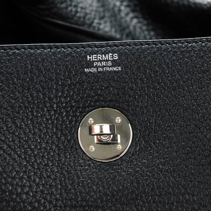 Hermes Taurillon Clemence Lindy 34 Black 9 of 9