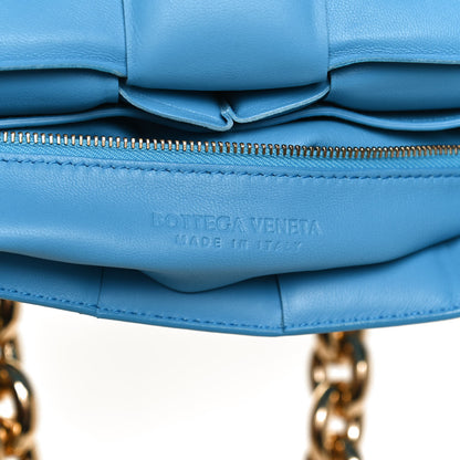 Bottega Veneta Lambskin Maxi Intreccio Padded Chain Cassette Crossbody Bag Swimming Pool 6 of 11