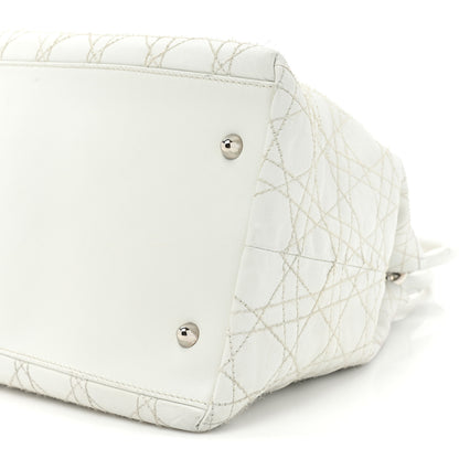 Christian Dior Lambskin Cannage Medium Soft Lady Dior White 8 of 14