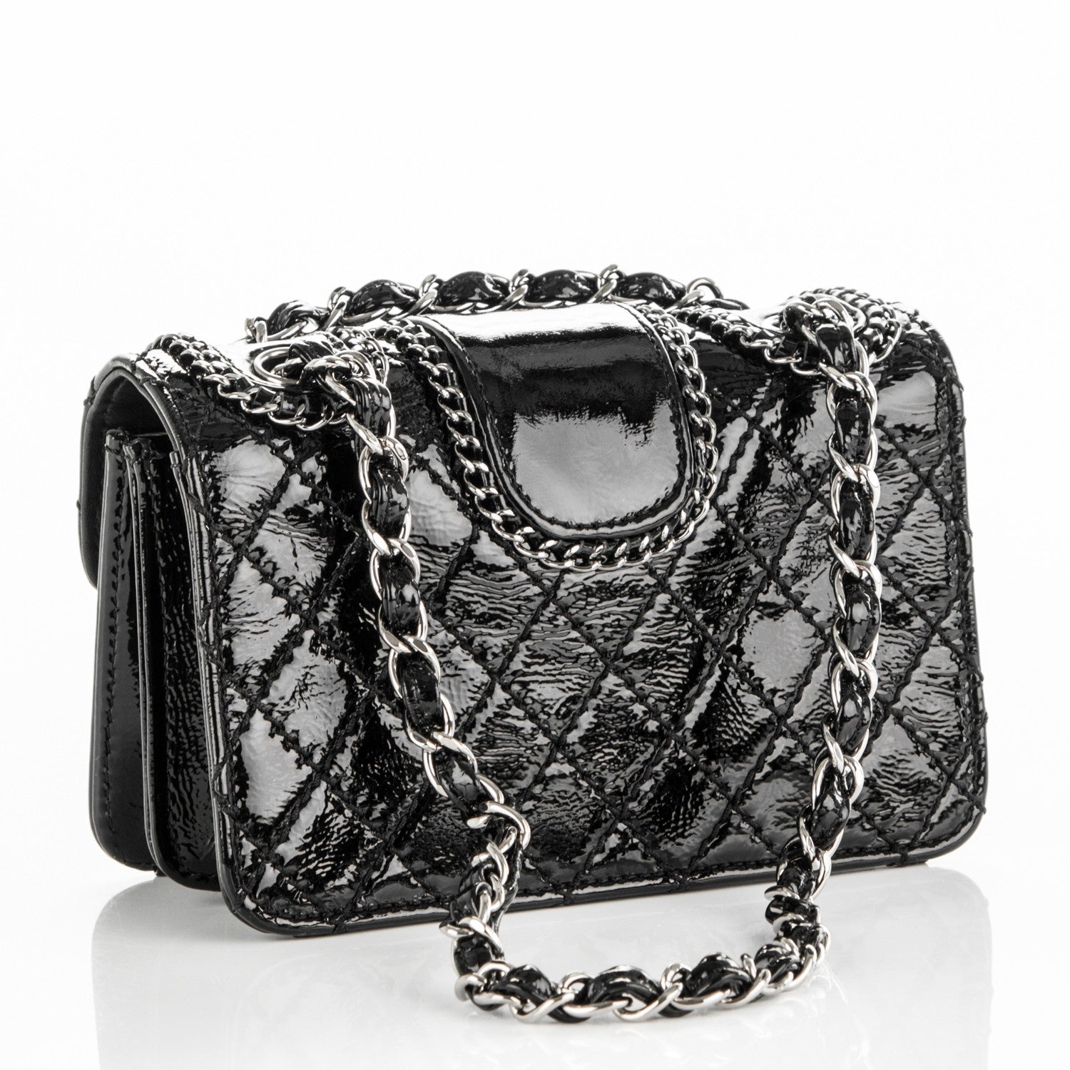 Chanel Patent Mini Madison Flap Black 3 of 6