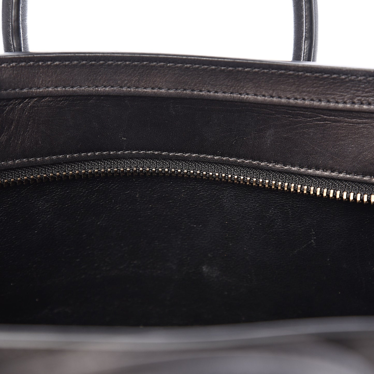 Satin Calfskin Nano Tri-Color Luggage Dark Grey
