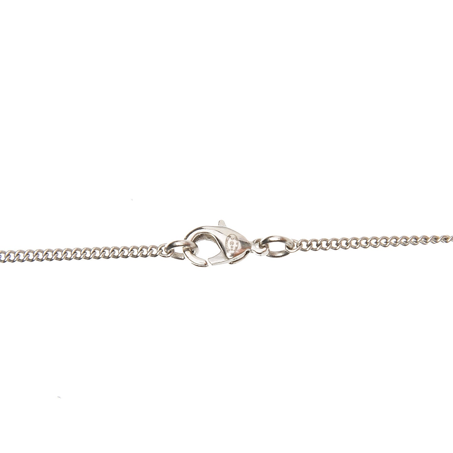 Baguette Crystal Winged CC Necklace Silver