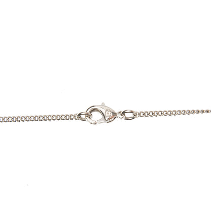 Chanel Baguette Crystal Winged CC Necklace Silver 4 of 4