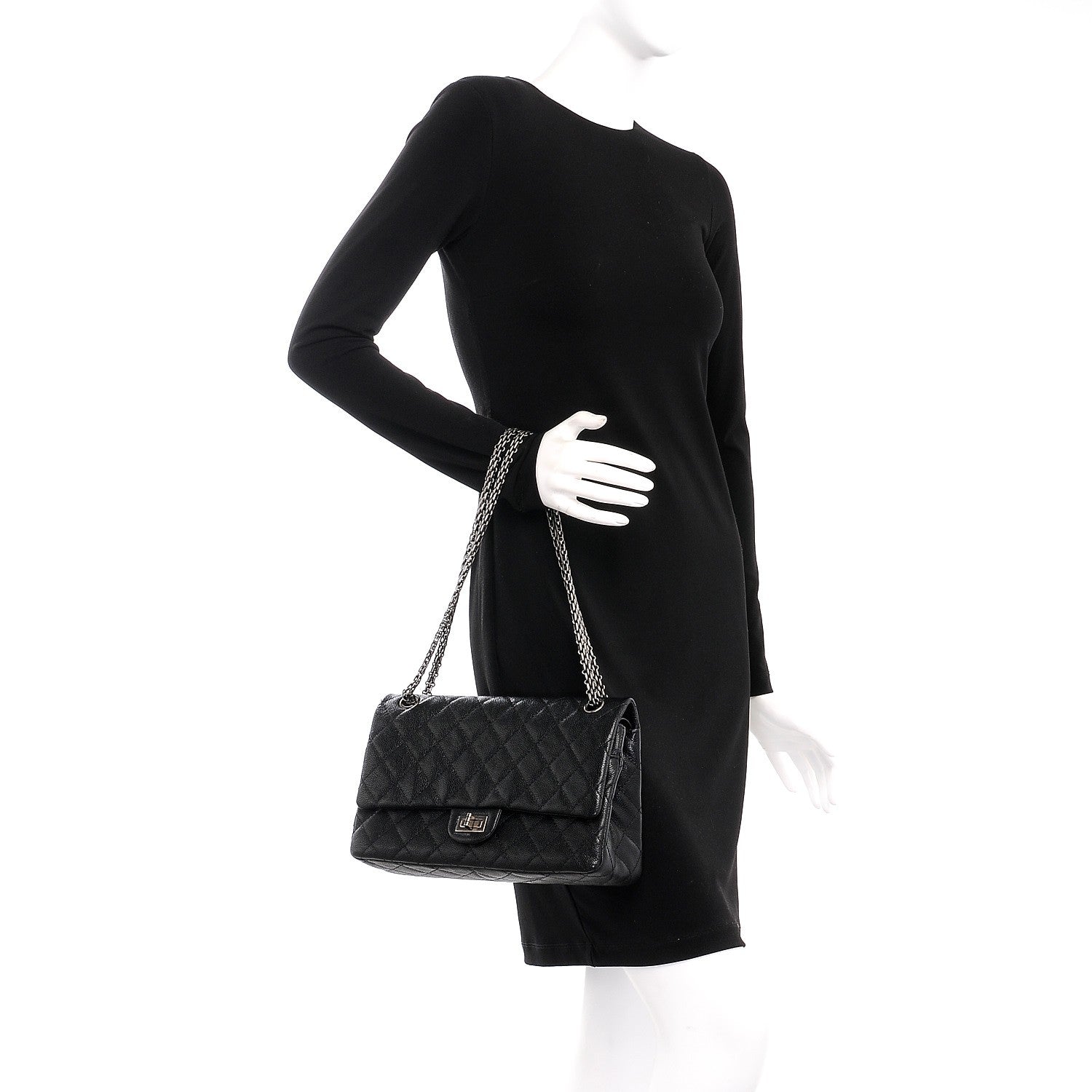 Chanel Caviar 2.55 Reissue 226 Flap Black 3 of 9