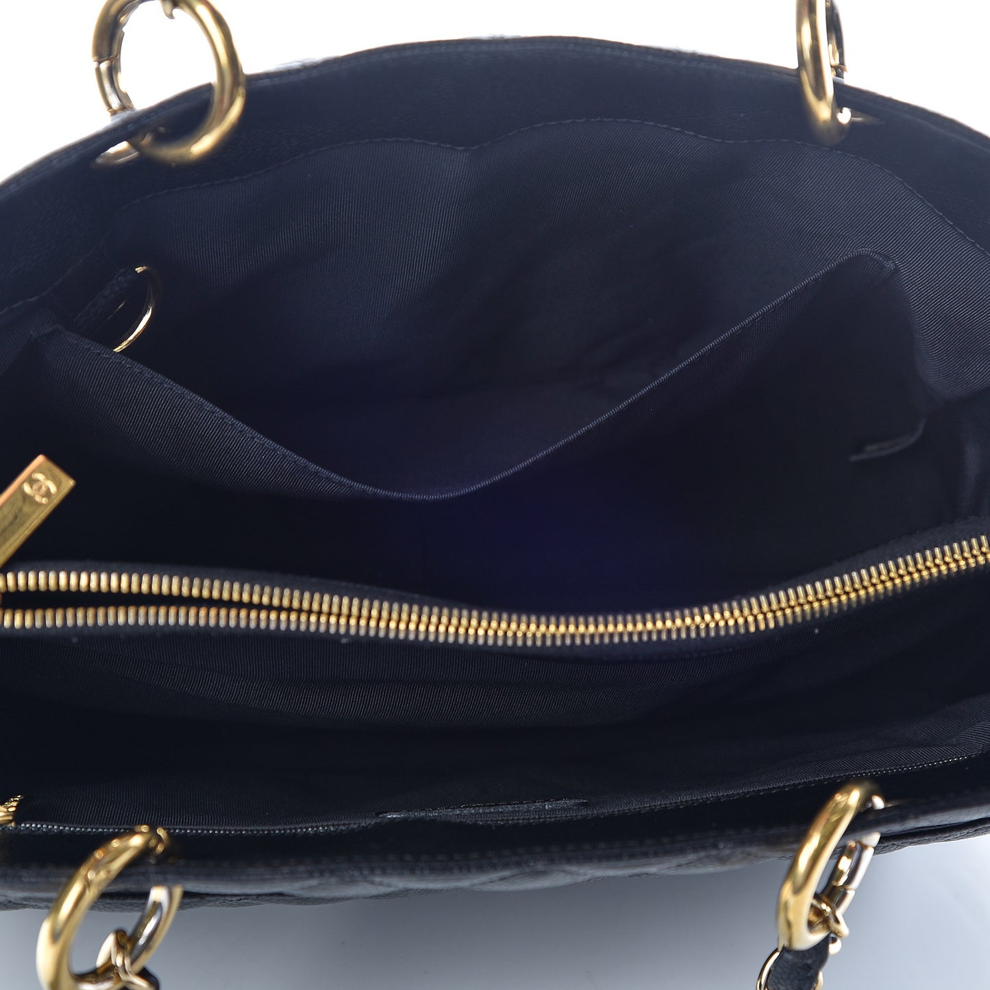 Caviar Quilted Grand Shopping Tote GST Black
